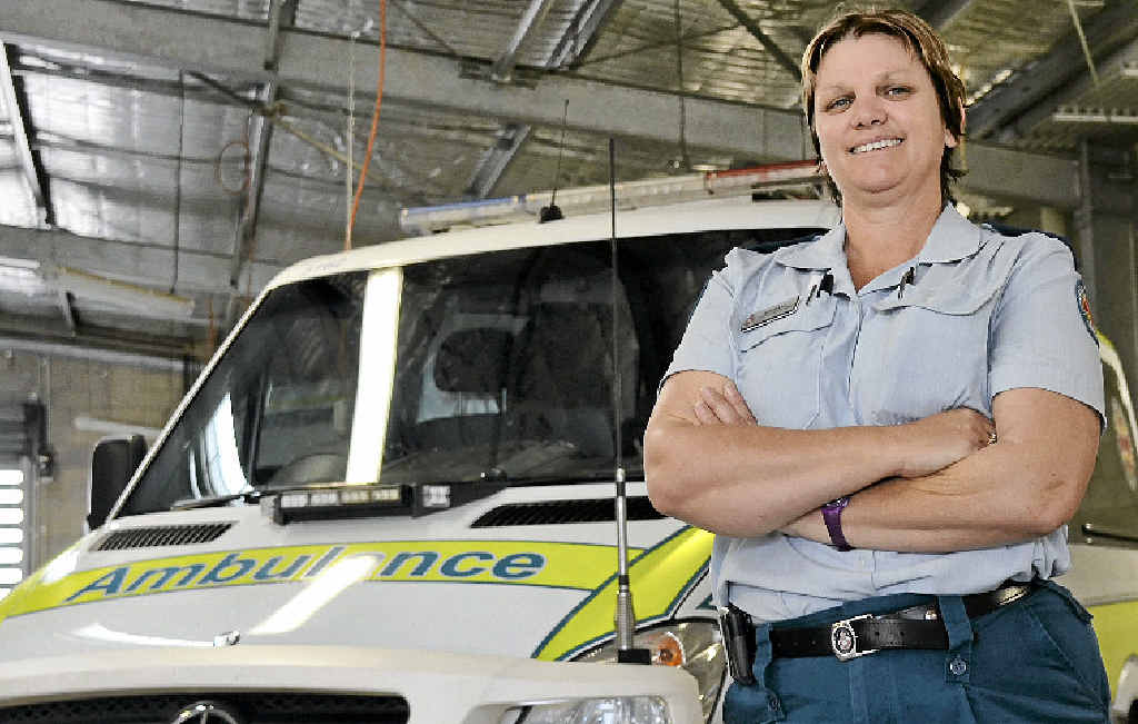 LIFE SAVER: Danielle Almond is just one of the hard working paramedics at Warwick Ambulance station. LIFE SAVER: Danielle Almond is just one of the hard working paramedics at Warwick Ambulance station.